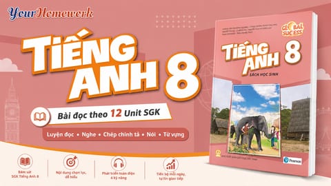 Bài tập Tiếng Anh lớp 8 – Đọc, Nghe, Nói, Chép chính tả, Từ vựng theo 12 Unit