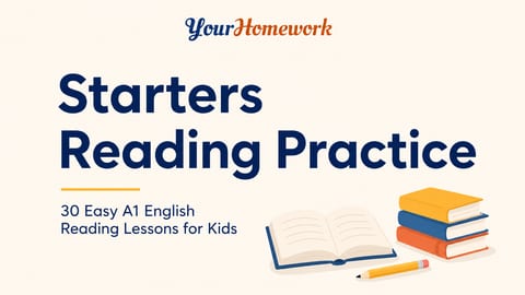 Starters English Reading Practice – 30 Easy Lessons for Kids